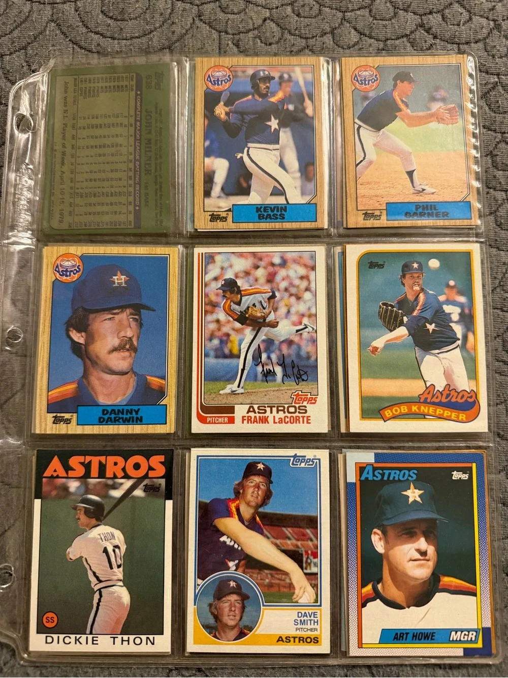 Topps Astros and expos Baseball Card Lot - Orange, Blue, White
